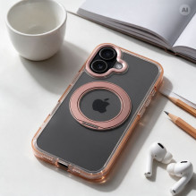 Case for iPhone 13 Frame Circle Stand compatible with MagSafe gold Case for iPhone 13 Frame Circle Stand compatible with MagSafe gold