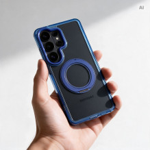 Case for Samsung S26 Frame Circle Stand compatible with MagSafe navy blue