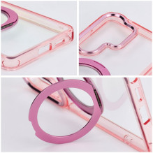 Case for Samsung S26 Frame Circle Stand compatible with MagSafe pink