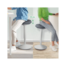 LEITZ Ergo Active Stehhocker mit Komfortsitz, hellgrau