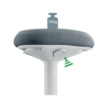 LEITZ Ergo Active Stehhocker mit Komfortsitz, hellgrau