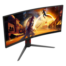 AOC G4 CU34G4 kompiuterio monitorius 86,4 cm (34") 3440 x 1440 pikselių plataus formato „Quad HD“ LED juoda, raudon