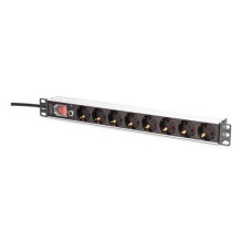 DIGITUS Power Strip DN-95436 (rack-mountable) - aluminium profile and overload
