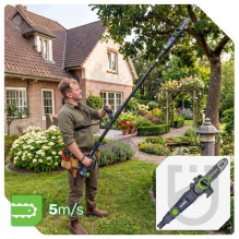 Grandininis pjūklas - WUBER W04372 20 V 20 cm 3 / 8 colio 5 m / s 3,35 kg Juoda, Žalia
