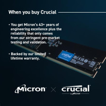 RAM Modulis - Crucial CT16G56C46U5 16 GB DDR5 5 600 MHz Juodas RAM Modulis - Crucial CT16G56C46U5 16 GB DDR5 5 600 MHz Juodas