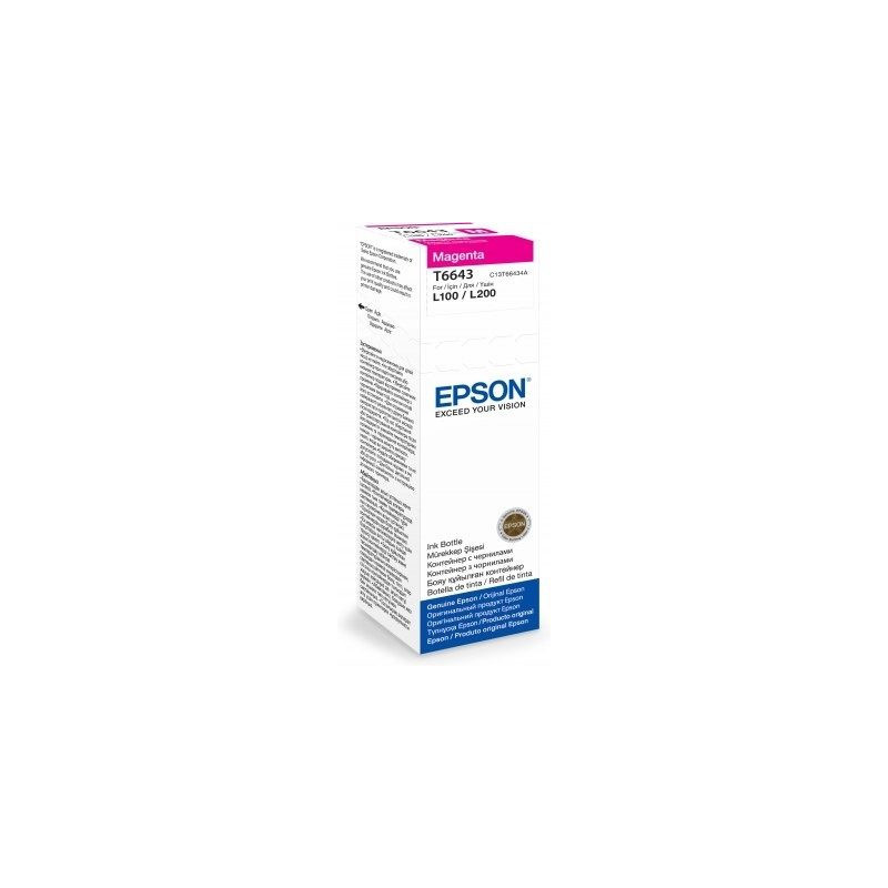EPSON T6643 rausvo rašalo buteliukas 70 ml
