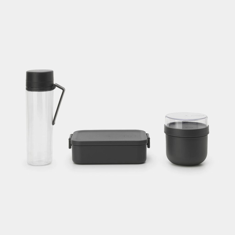 Brabantia Make &amp; Take Lunch box set 0.5 L Plastic Grey Transparent 3 pc(s)