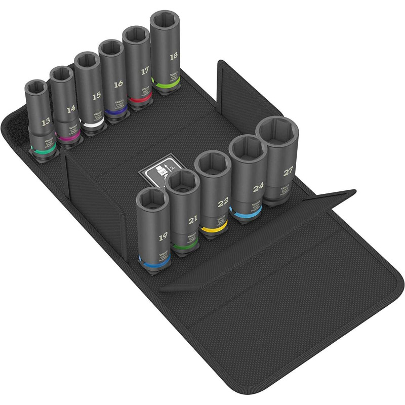 Wera 8790 C Impaktor Deep Set 1, 11 pieces, socket wrench (black, 1 / 2"