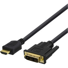 Deltaco HDMI to DVI Full HD 1m Black