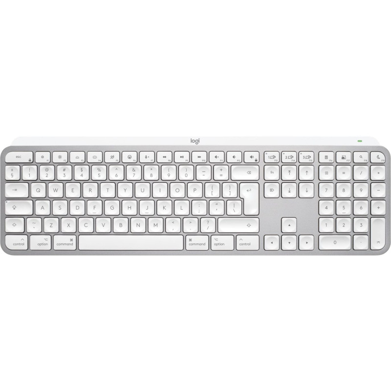 Logitech „MX Keys S“, skirta Mac klaviatūrai, biurui, belaidė radijo dažnio klaviatūra + „Bluetooth“, QWERTY, JAV, tarpt