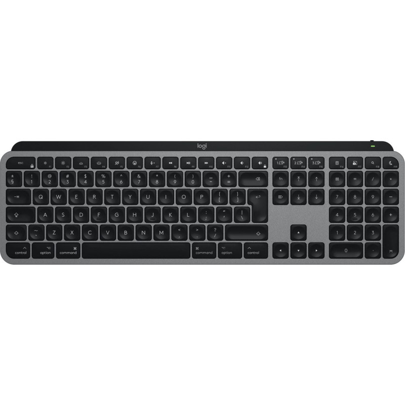 Logitech „MX Keys S“, skirta Mac klaviatūrai, skirta biurui, belaidė radijo dažnio klaviatūra + „Bluetooth“, QWERTY, JAV