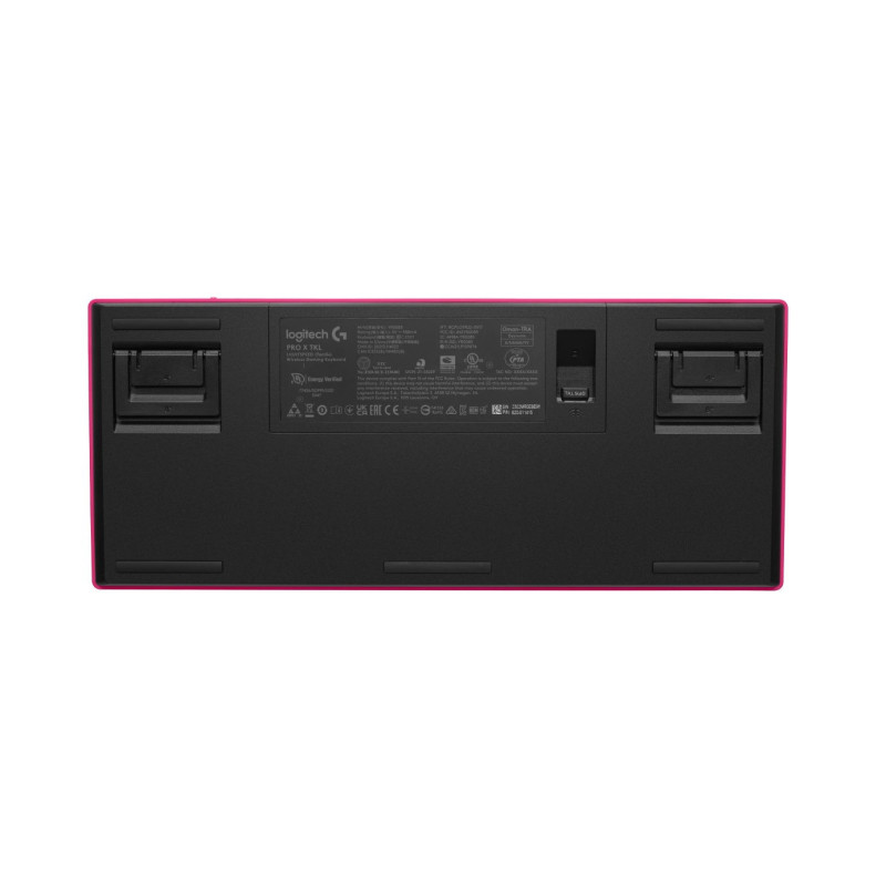 Logitech G 920-012159 žaidimų klaviatūra, belaidė su RF ir „Bluetooth“, QWERTY, JAV, tarptautinė, rausvai raudona