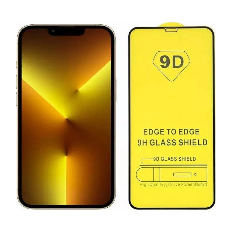 TakeMe 9D Hibridinis lankstus Full Surface Apsauginis stiklas, skirtas Apple iPhone 14 Pro Max 6.7'''''''''' juodu rėmel