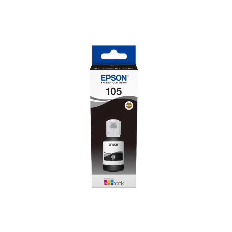 Epson 105 „EcoTank“ pigmentinio juodo rašalo buteliukas