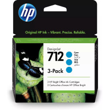 HP 712 3-pack 29-ml Cyan DesignJet rašalo kasetė