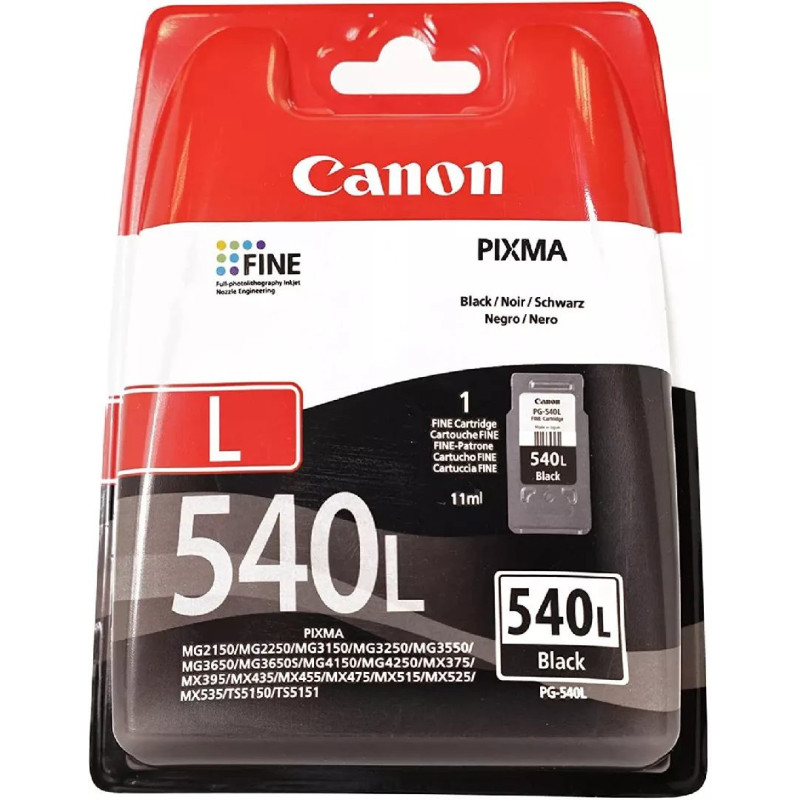 Canon PG-540L rašalo kasetė 1 vnt. Originali standartinio našumo juoda rašalo kasetė