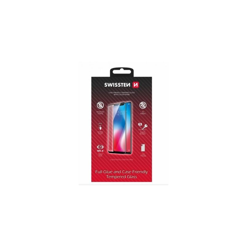 Swissten Full Veidas Tempered Glass Apsauginis stiklas Full Ekranui Samsung Galaxy A55 5G