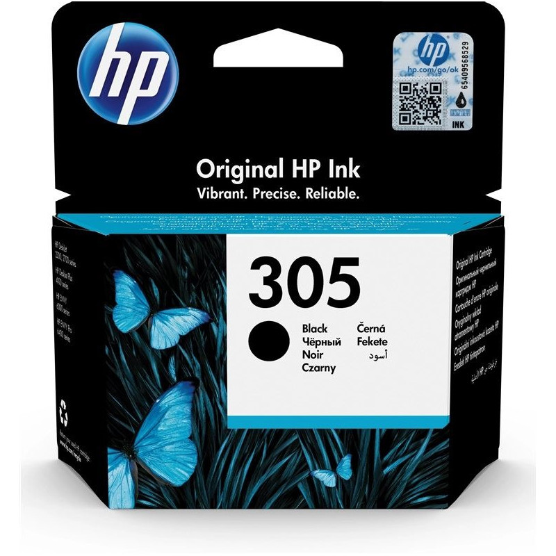 HP 305 Black Ink Cartridge 3 55ml