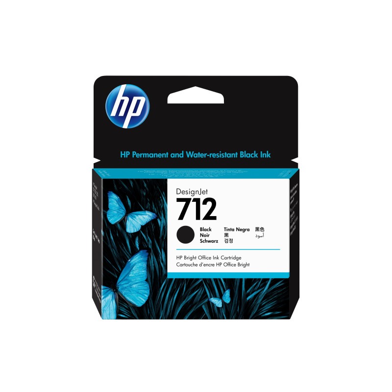 HP 712 80-ml Juoda „Designjet“ rašalo kasetė