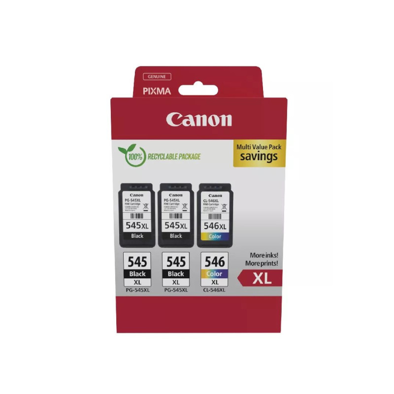 Canon 8286B013 ink cartridge 3 pc(s) Original High (XL) Yield Black Cyan Magenta Yellow