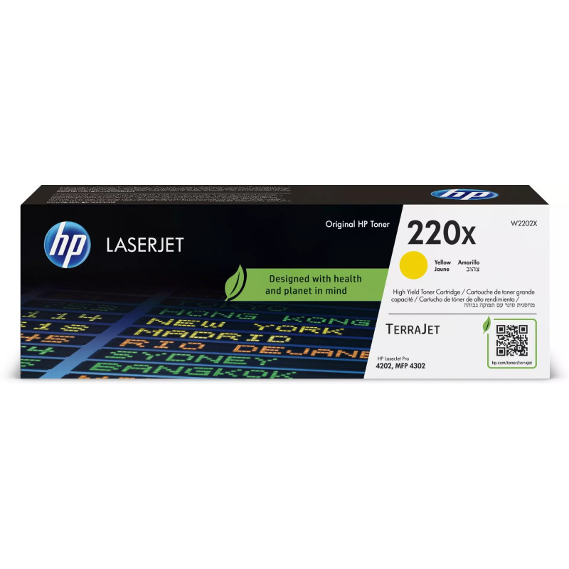 HP 220X Geltona originali „LaserJet“ tonerio kasetė