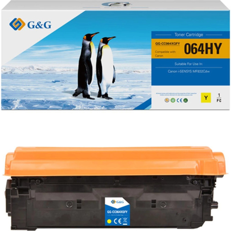 Toner G&amp;G kompatybilny toner z Canon 064 H Y NT-CC064XQFY-RC yellow 10500s high capacity