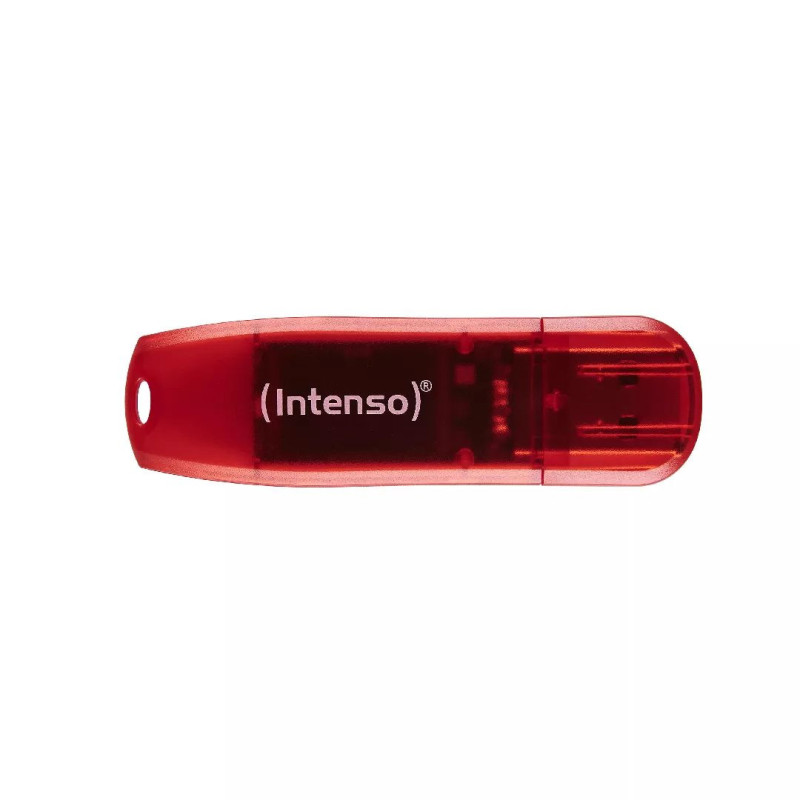 Intenso „Rainbow Line“ USB atmintinė 128 GB USB A tipo 2.0 Red Permatoma