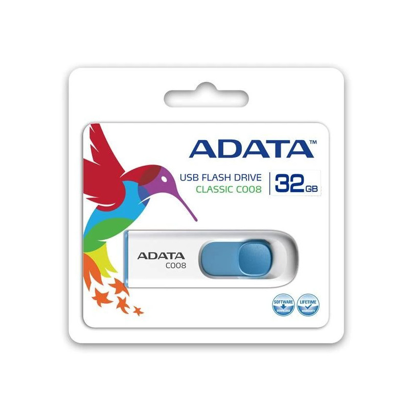 ADATA 32GB C008 USB flash drive USB Type-A 2.0 Blue White