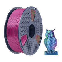 3D Spausdinimo Filamentas - Sunlu PLA+ Silk Tri-Color Filament 1.75mm Mėlyna-Zalia-Purpurinė 3D Spausdinimo Filamentas - Sunlu PLA+ Silk Tri-Color Filament 1.75mm Mėlyna-Zalia-Purpurinė