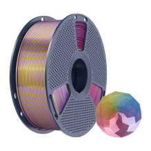 3D Spausdinimo Siūlas - Sunlu PLA+ Šilkinis Keturių Spalvų Siūlas 1,75 mm Mėlyna-Violetinė-Raudona-Auksinė