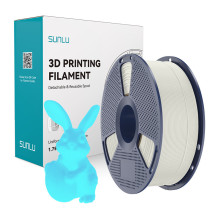 3D Printing Filament - Sunlu PLA Glow in the Dark 1.75 mm Filament White / Blue 3D Printing Filament - Sunlu PLA Glow in the Dark 1.75 mm Filament White / Blue