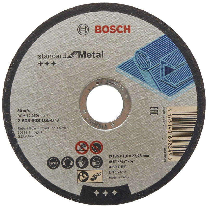 „Bosch“ pjovimo diskas „Standard for Metal“, 125 x 1,6 mm (A 60 T BF)