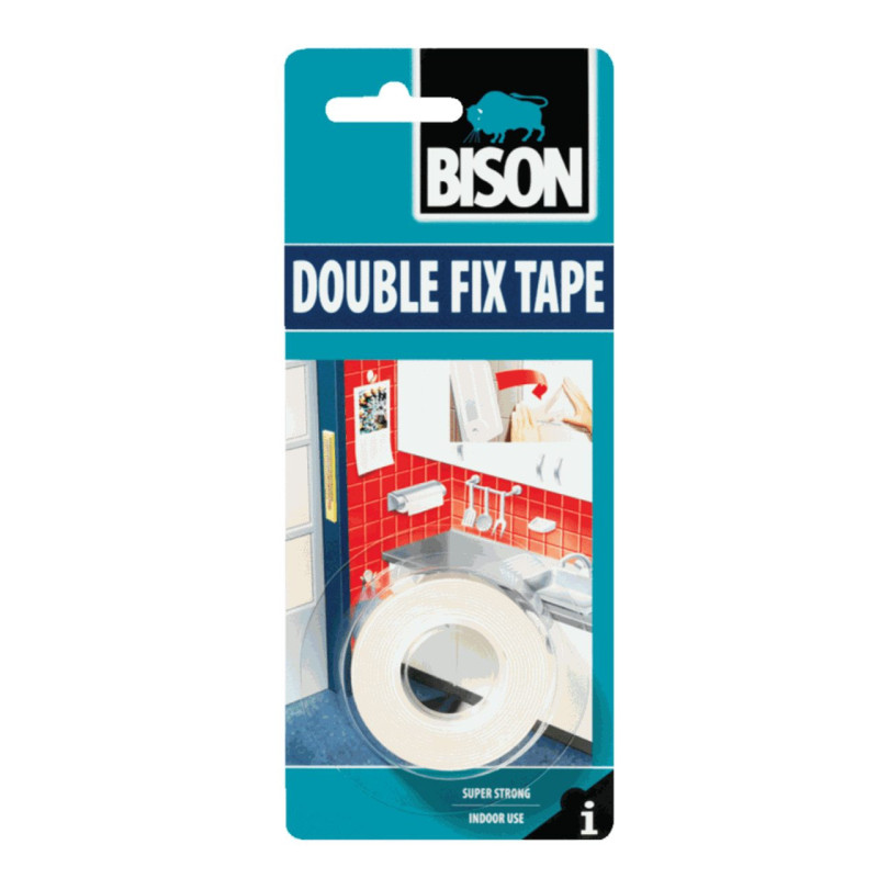 BISON dvigubo fiksavimo juosta (1,5 m x 19 mm)