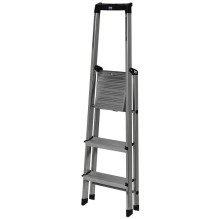 Krause Krause Solidy Drabina wolnostojąca jednostronna aluminiowa 3 stopniowa Krause Krause Solidy Drabina wolnostojąca jednostronna aluminiowa 3 stopniowa