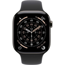Apple Watch Series 11 Cellular 46mm Slate Titanium / Black Sport Band - M / L Apple Watch Series 11 Cellular 46mm Slate Titanium / Black Sport Band - M / L