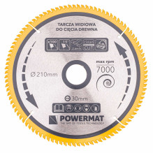 Powermat Carbide saw blade for wood 210x30 100z TDD-210x30x100Z