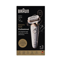 Braun Silk-épil 9 Silk·épil 9 Flex 9-030 3D 40 tweezers White, Gold Braun Silk-épil 9 Silk·épil 9 Flex 9-030 3D 40 tweezers White, Gold