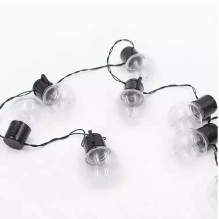 Solar bulb string light 3,5m 10pcs transparent G40 bulbs