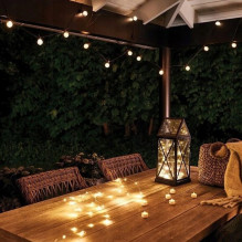 Solar bulb string light 7m 50pcs LED balls
