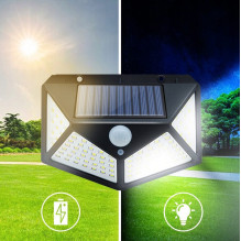 Solar sensor wall light 100 LED