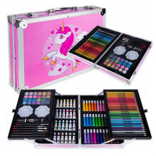 Stationery Set Kids Art Kit pink 145pcs