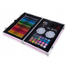 Stationery Set Kids Art Kit pink 145pcs