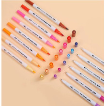 Marker dual tip brush 12 colors