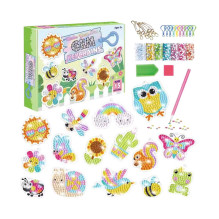 Diamond painting stickers owl and insects