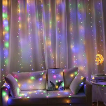 Fairy curtain lights 3m x 3m 300 LED cold light