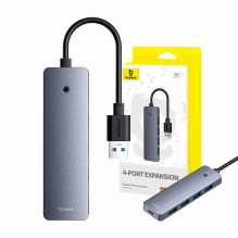 Baseus USB Hub UltraJoy Lite 15cm USB-A to 4x USB 3.0 + USB-C 5v gray