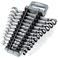 Wiha Ring ratchet wrench set, 12 pieces, wrench sizes 8 - 19 mm Wiha Ring ratchet wrench set, 12 pieces, wrench sizes 8 - 19 mm