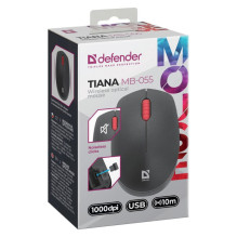 MOUSE DEFENDER TIANA MB-055 RF BEZPRZEWODOWA SILENT CZARNA 1000dpi 3P