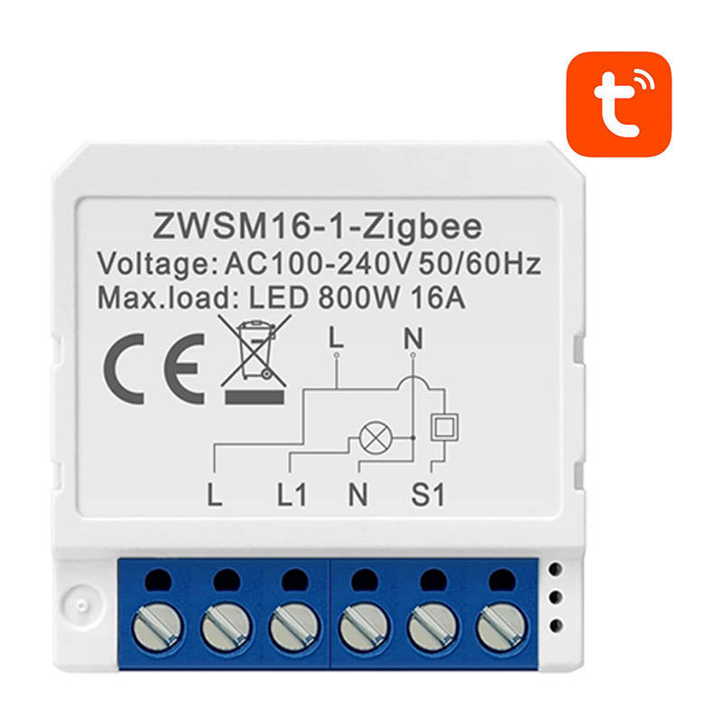 Smart switch - AVATTO ZWSM16-W1 ZigBee 3.0, TUYA, white