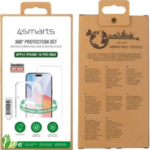 4Smarts „360° aukščiausios kokybės apsaugos rinkinys, skirtas „iPhone 16 Pro Max““ permatomas 4Smarts „360° aukščiausios kokybės apsaugos rinkinys, skirtas „iPhone 16 Pro Max““ permatomas